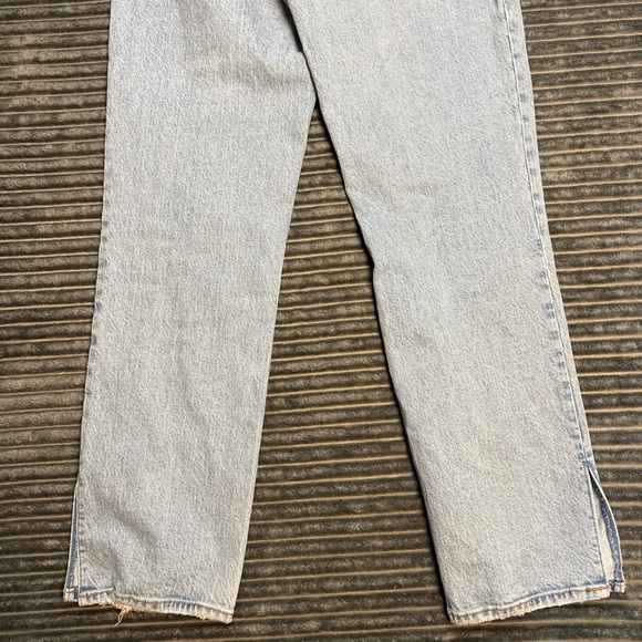 Abercrombie The 90s Light Blue Distressed  High-Waisted Jeans size 6r - Picture 5 of 8